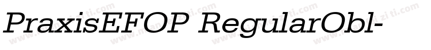 PraxisEFOP RegularObl字体转换